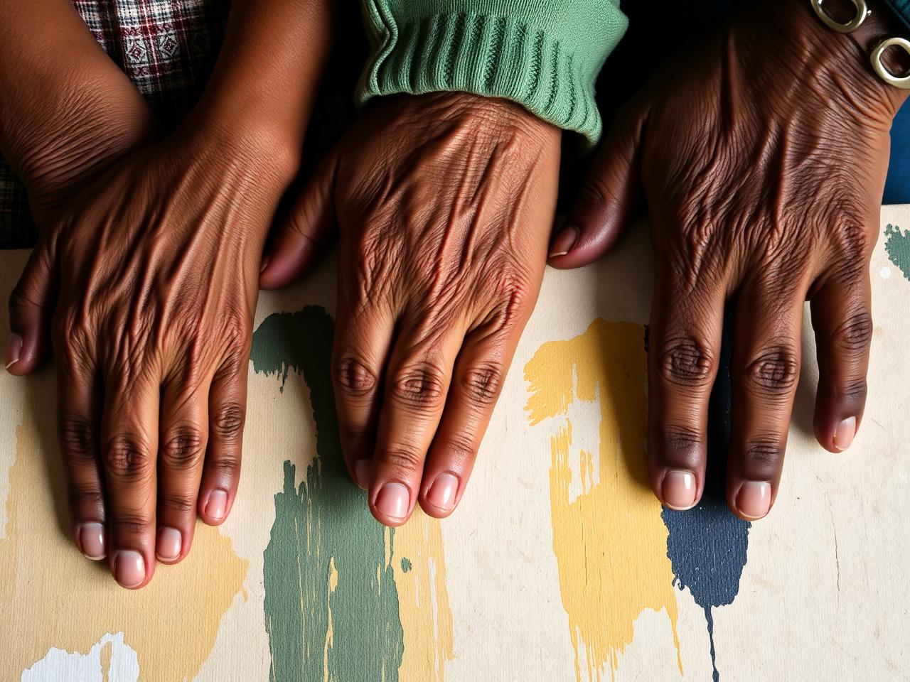 Hands on canvas